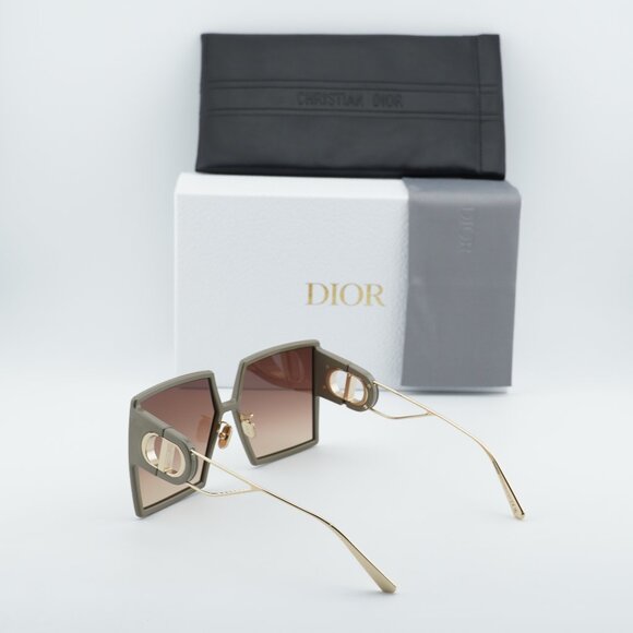 Dior 30MONTAIGNE SU 55F1 Square Sunglasses - Green/Brown